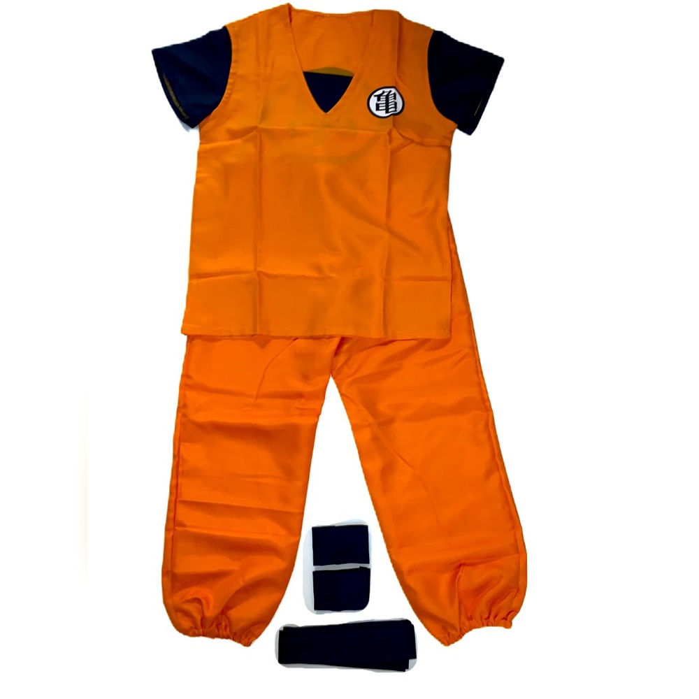 Dragonball Z Goku 4 Piece Cosplay Set Halloween Costume US MEN’s Size L New